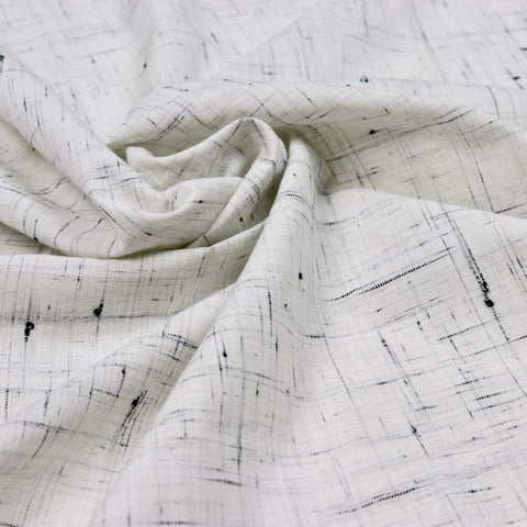 light gray and black khadi cotton fabric