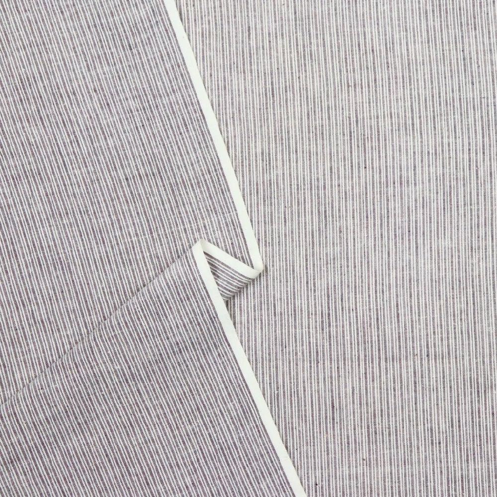 Uneven Stripe Handloom Cotton - White on Chocolate