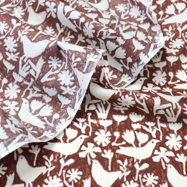 Hokkoh Japan bird print cotton lawn fabric