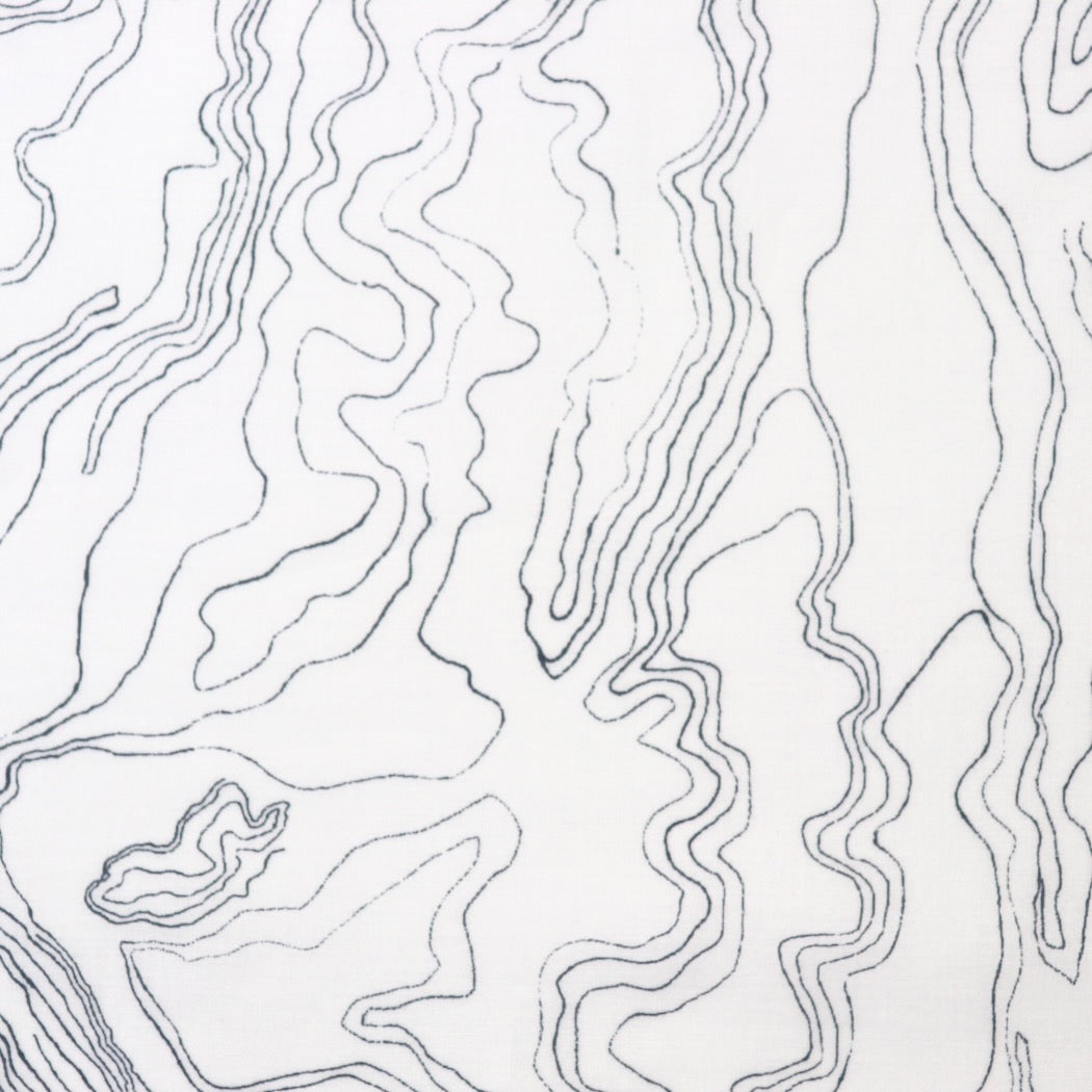 white cotton lawn map line print fabric Hokkoh Japan