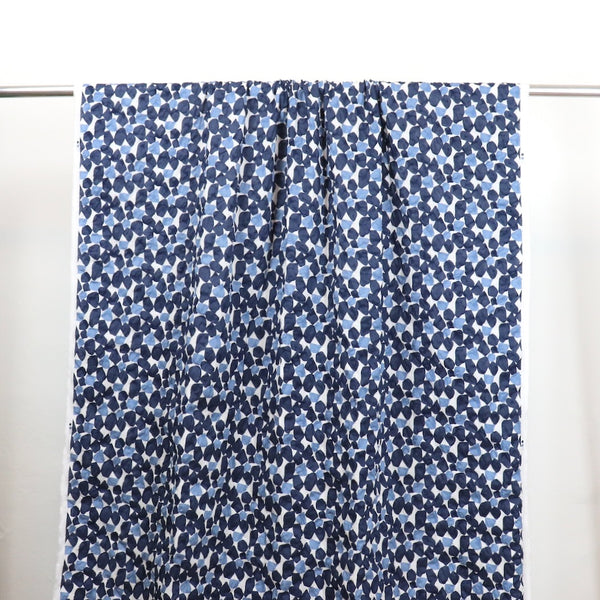 hokkoh japanese ripple lawn cotton fabric navy