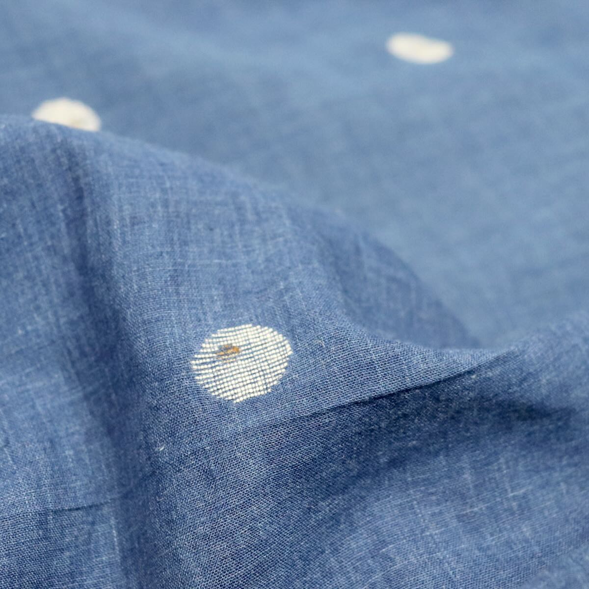 Swatch — Indigo Drop Jamdani Handloom Cotton