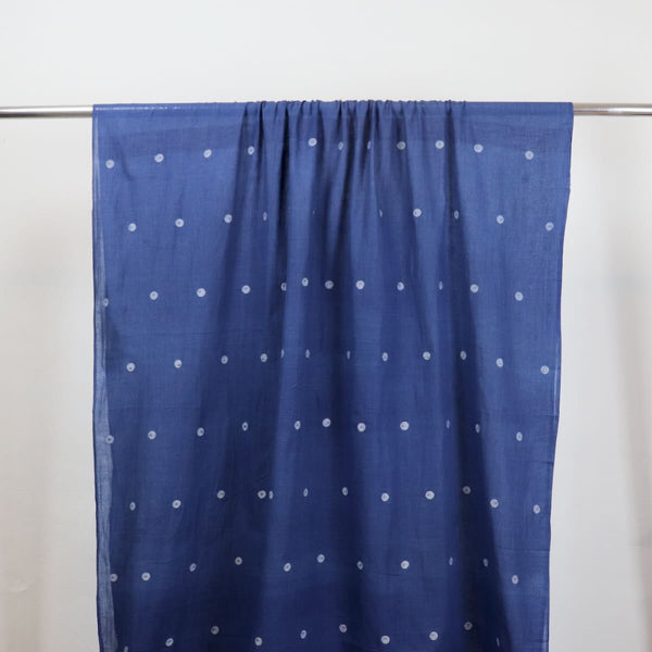 Swatch — Indigo Drop Jamdani Handloom Cotton