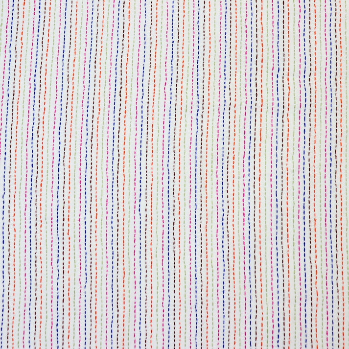 Yellow - Bengal Kantha Hand Embroidered Cotton Unstitched Kurta Material (2.7M) 13