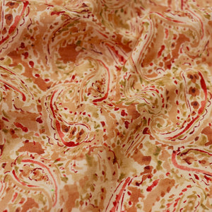 kokka YFA-31010-1 paisley print linen cotton