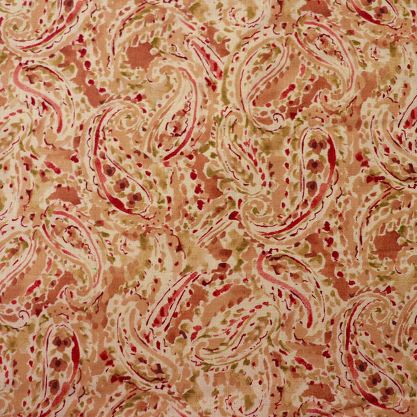 kokka YFA-31010-1 paisley print linen cotton