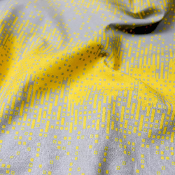 kokka tayutou rain yellow linen cotton fabric