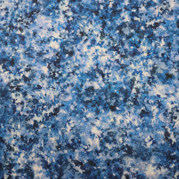 Yui Cotton Linen Fabric Kokka Japan Forest blue
