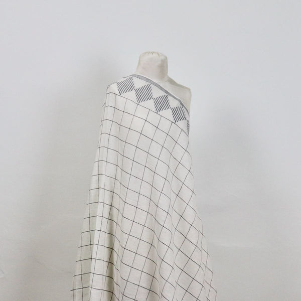 handwoven jamdani cotton linen fabric