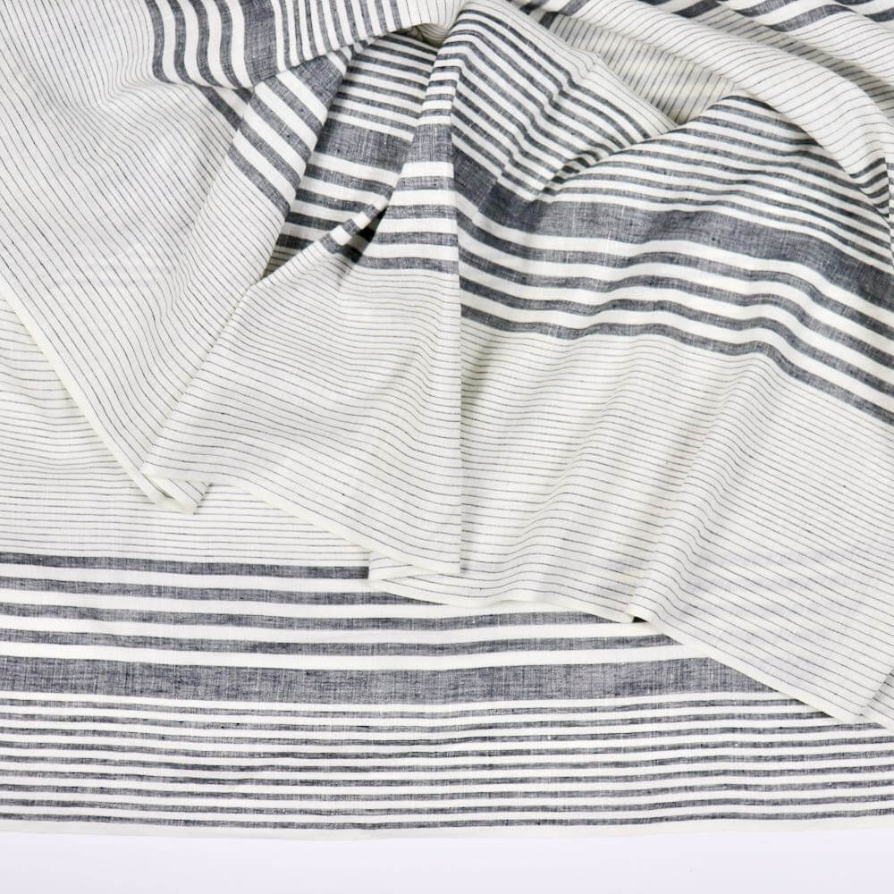 Various Stripes Linen Cotton Handloom Blend Fabric – Loom and Stars