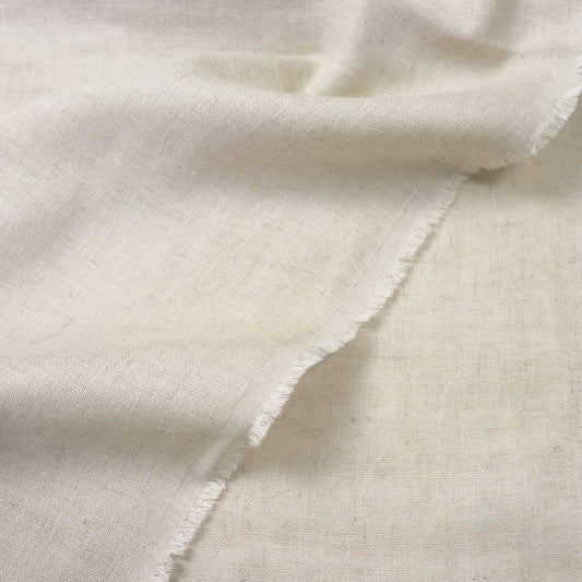 White Handloom Linen/Cotton Twill