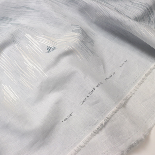 Swatch — Nani Iro Good Sign Linen Cotton — Gray B