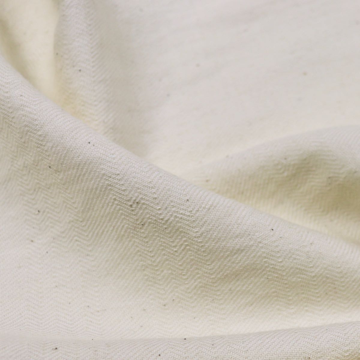 All Natural Cotton Herringbone Handloom Fabric
