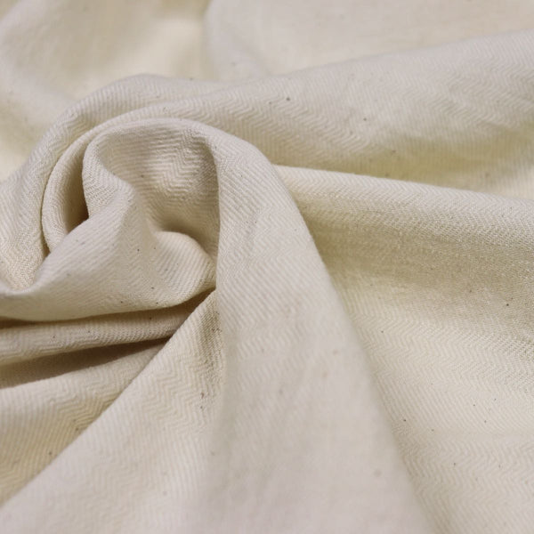 All Natural Cotton Herringbone Handloom Fabric