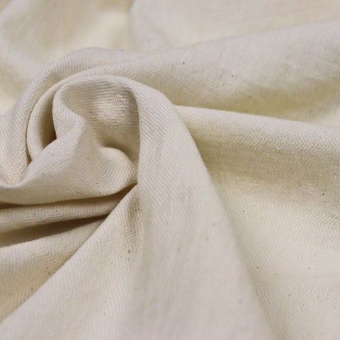 All Natural Cotton Herringbone Handloom Fabric