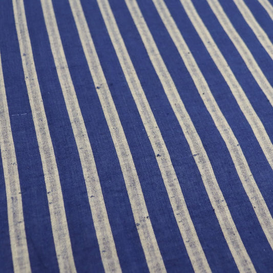 real indigo dyed historic style hand woven cotton fabric