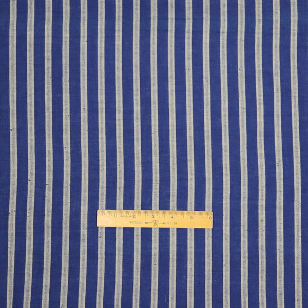 real indigo dyed historic style hand woven cotton fabric