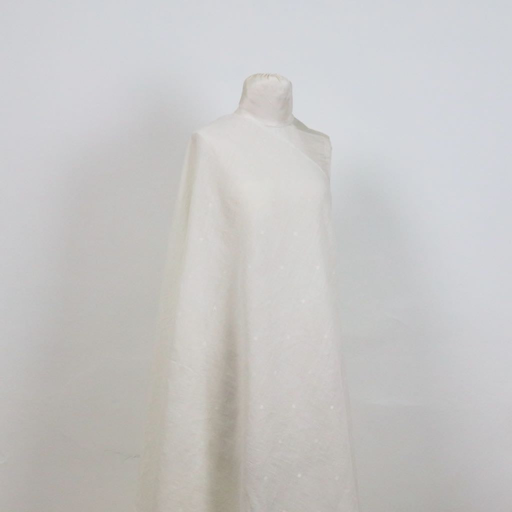 white dots cotton jamdani fabric