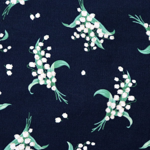 Swatch — Lily of the Valley Japanese Cotton Pinwale Corduroy — Navy