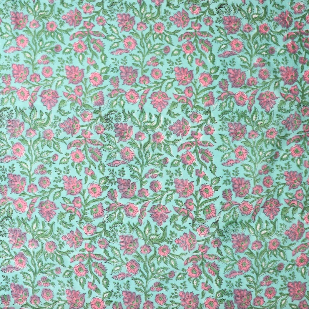 Bold Blooms Block Print Cotton Fabric – Loom and Stars