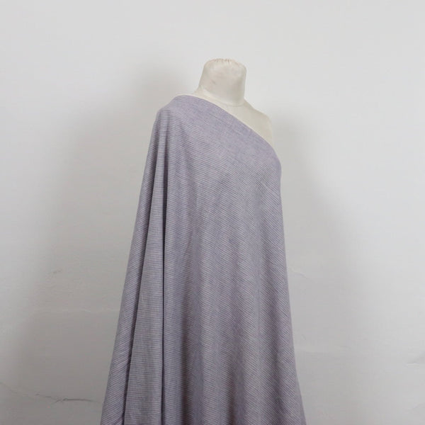 purple striped khadi cotton handwoven fabric