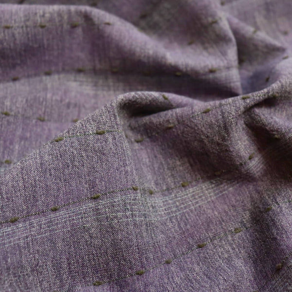 Swatch — Amethyst Stripes Japanese Yarn-Dye Cotton