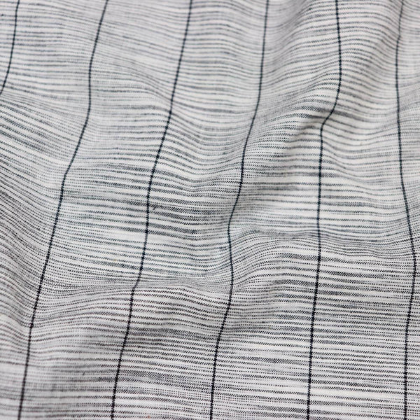 light gray striped handwoven cotton fabric