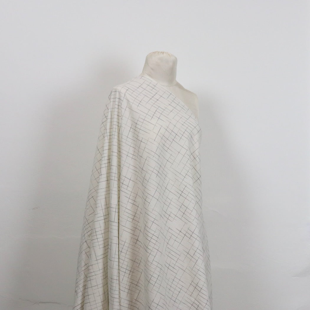 white check handwoven cotton shirt fabric