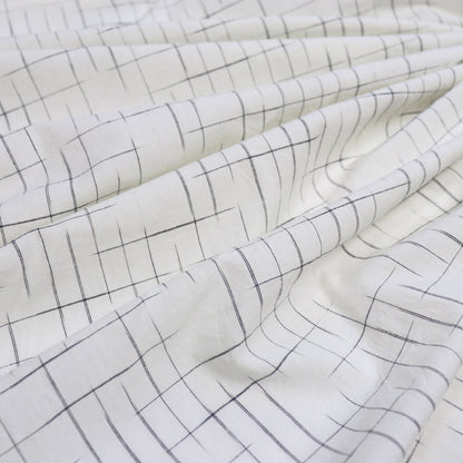 white check handwoven cotton shirt fabric